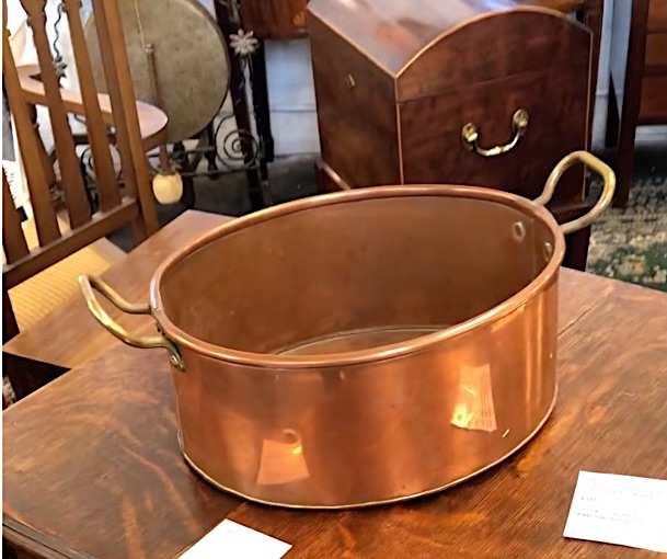 Late 19th Century Brass Handled Copper Pan SOLD