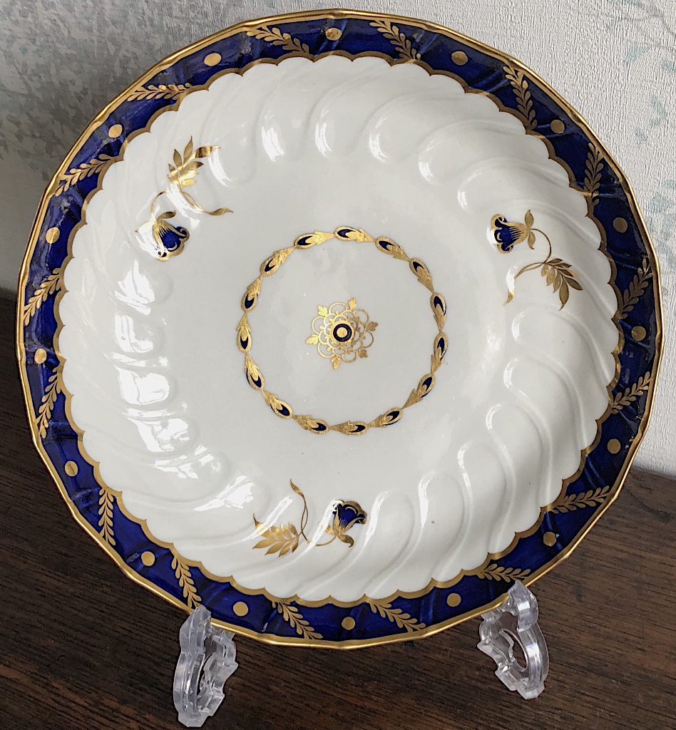 Flight Worcester Bluebell Pattern Dessert Plate c1785