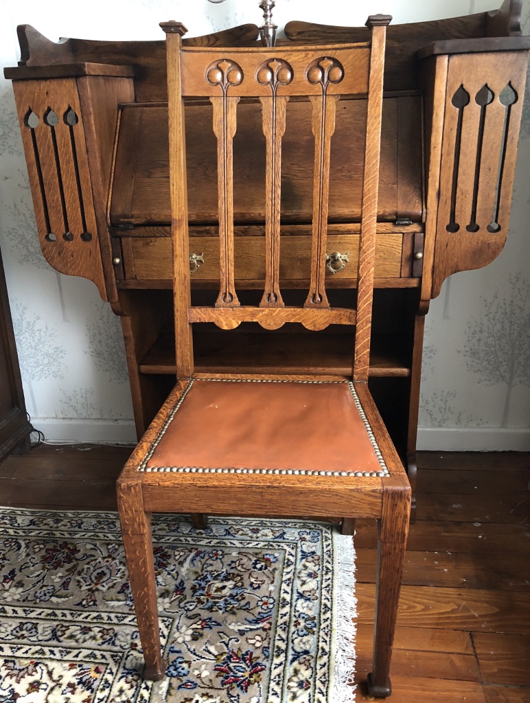 Scottish Edwardian Arts and Crafts Oak Chair SOLD