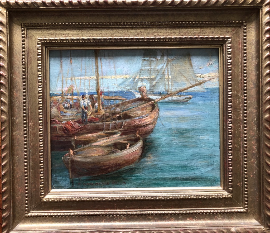 Oil on Canvas "Fishing Boats" A Carruthers Gould