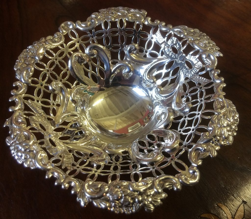 William Comyns Silver BonBon Dish London 1892